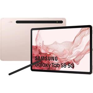 Samsung Galaxy Tab S8 128GB - Roze (Rose Pink) - WiFi + 5G