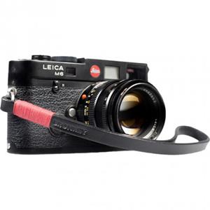 BRONKEY Tokyo #201 - Black & Red leather camera wrist strap 23,5cm