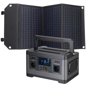 Bresser Set Portable Powerstation 500 W + Mobiele zonnelader 60 W