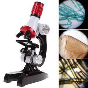 Moonbiffy-Tools Lab LED 100X-1200X biologische microscoop Kit Speelgoed voor kinderen Kind Thuisonderwijs Educatief