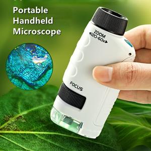 School Supplies Office Supplies Kids Science Microscoop Toy Kit 60-120x educatieve Mini Pocket Handheld Microscoop met LED-licht Outdoor Kinderen Stem Toy