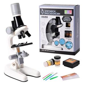 EnjoyGoods Microscoop Kit Lab Led 100x 400x 1200x Home School Educatief Speelgoed Gift Verfijnde Biologische Microscoop Voor Kinderen Kind Geschenken Speelgoed