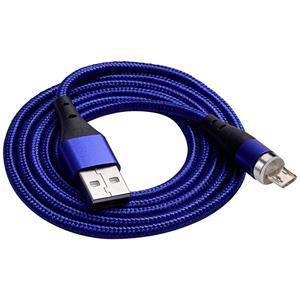 Akyga USB-kabel USB-A stekker, USB-micro-B stekker 1.0 m Blauw AK-USB-47