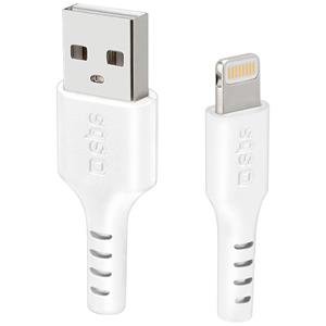 Sbs mobile USB-laadkabel Apple Lightning stekker, USB-A stekker 100 cm Wit TECABLEUSBIP589W