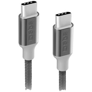 Sbs mobile USB-laadkabel USB-C stekker 1.5 m Zwart Zeer flexibel TECABLETCC20BK