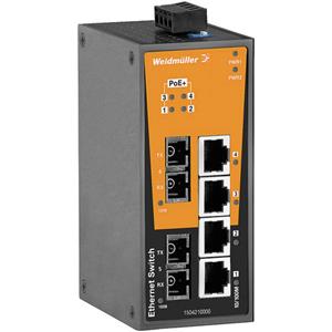 Weidmüller IE-SW-BL06-4POE-2SC Industrial Ethernet Switch 10 / 100 MBit/s PoE-functie