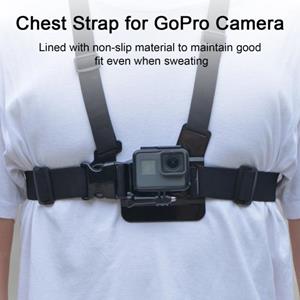 Caicaichen Borstgemonteerde harnasband Verstelbaar Veilig Stabiel Camerabevestiging Antislip cameraschouderband voor GoPro-serie/voor Insta360/voor Drift