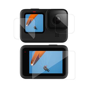 TOMTOP JMS TELESIN 3 stuks gehard glas schermbeschermer beschermende lensfilm vervanging voor GoPro Hero 9