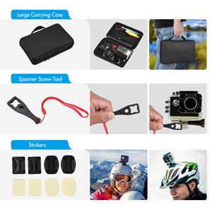 Andoer Actie Camera Accessoires Kit Sport Camera Accessoires Set met Waterproop Behuizing Siliconen