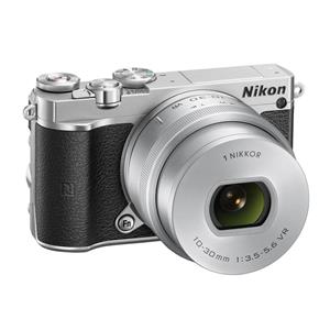Nikon Hybride camera 1 J5 - Zilver/Zwart +  1 Nikkor 10-30 mm f/3.5-5.6 VR f/3.5-5.6VR