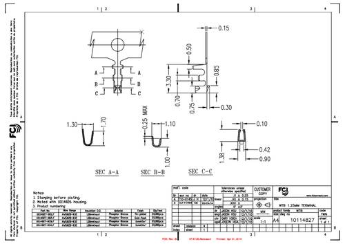 FCI 10114827-004LF Inhoud: 60000 stuk(s) Tape on Full reel