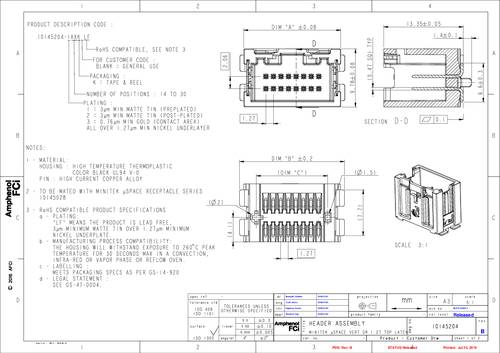 FCI 10145204-314KLF Inhoud: 260 stuk(s) Tape