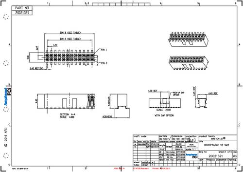 FCI 20021321-00014C1LF Inhoud: 1400 stuk(s) Tape on Full reel