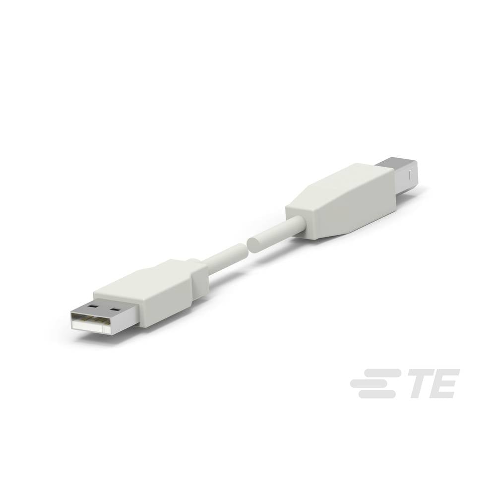 TE Connectivity USB-kabel USB-A stekker, USB-B stekker 1 m 1487587-1