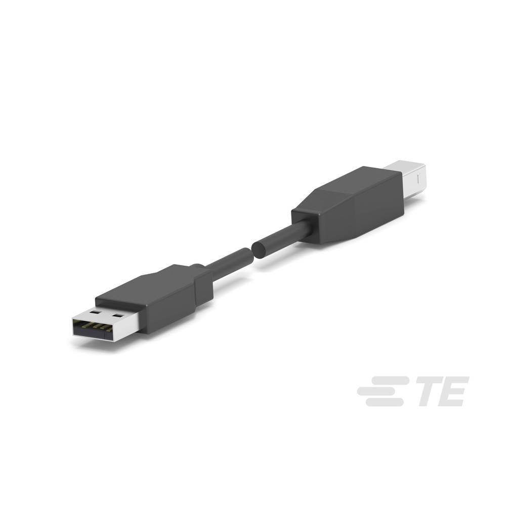 TE Connectivity USB-kabel USB-A stekker, USB-B stekker 0.25 m 1487594-2