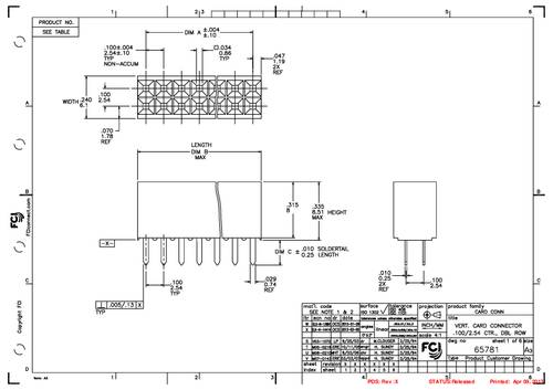 FCI 65781-020 Inhoud: 1 stuk(s) Tube