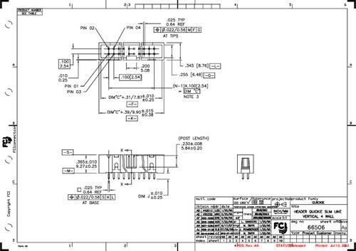 FCI 66506-043LF Inhoud: 1 stuk(s) Tray