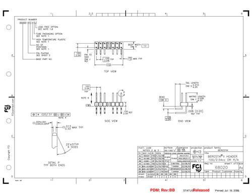 FCI 68020-132HLF Inhoud: 1 stuk(s) Bag