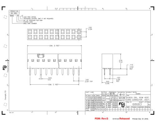FCI 68683-303LF Inhoud: 1 stuk(s) Tube