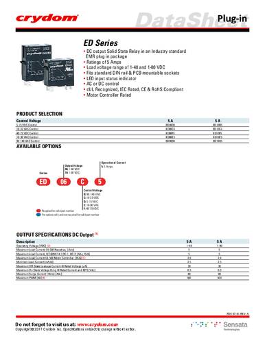 Crydom Halfgeleiderrelais ED06F5 1 stuk(s)