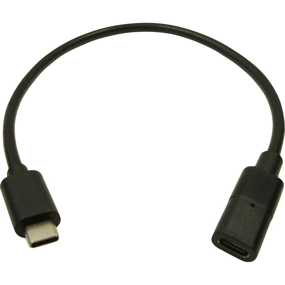 Cliff USB-Kabel USB-C Buchse, USB-C Stecker 0.30m Schwarz FCR72000