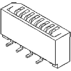 Molex 528081671 Female header (standaard) Totaal aantal polen: 16 Rastermaat: 1 mm Inhoud: 1 stuk(s) Tape on Full reel