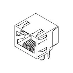 Molex Cat 3 Mod Jack/Plug 438600002 Buchse Schwarz