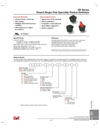 C & K Switches 1 stuk(s)