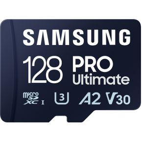 Samsung PRO Ultimate 128 GB (2023) microSDXC + SD Adapter Micro SD-kaart