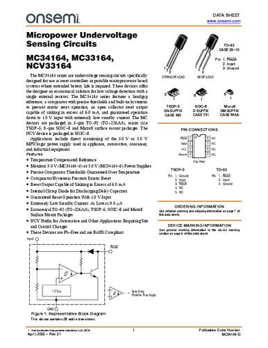 ON Semiconductor MC33164D-3G Spanningsregelaar - speciale toepassingen