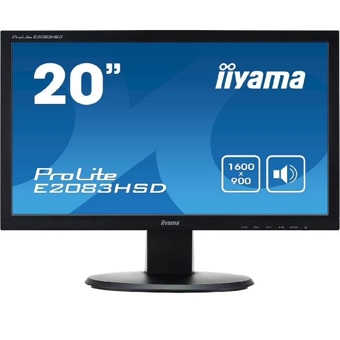 Iiyama e2083hsd - 20 inch - 1600x900 - Zwart
