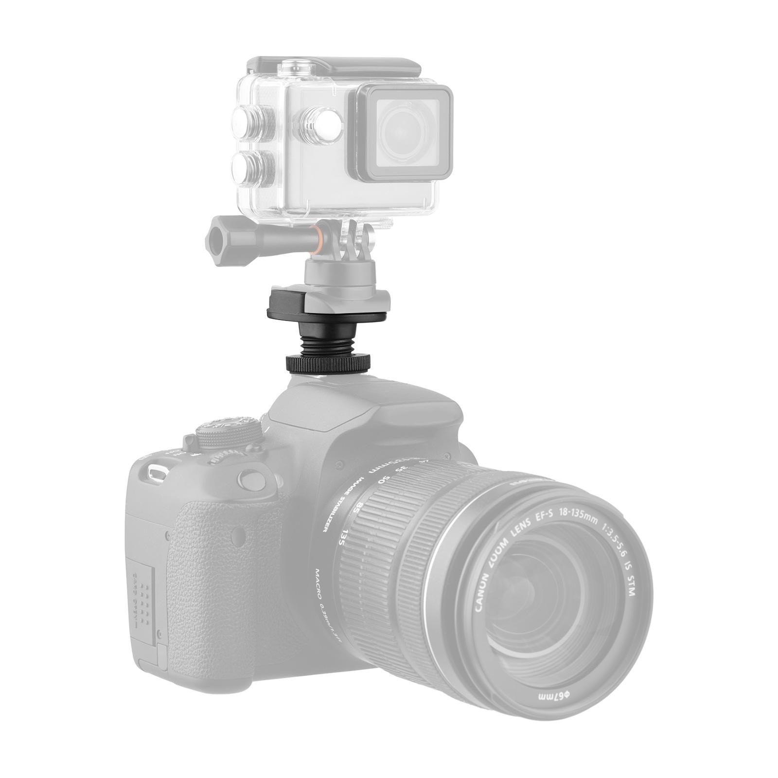 TOMTOP JMS Sport Camera Cold Shoe Mount Adapter met 1/4 Inch Schroefgat Vervanging voor DJI GoPro Hero
