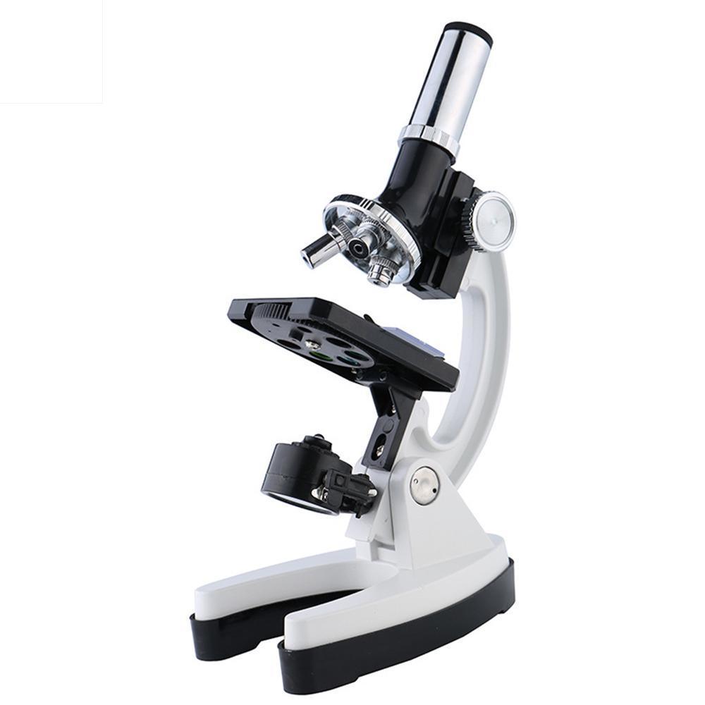 Global purchasing Microscoopset met accessoireset 100X-1200X Kinderen Kinderen Studenten Volledig metalen microscoop Biologie