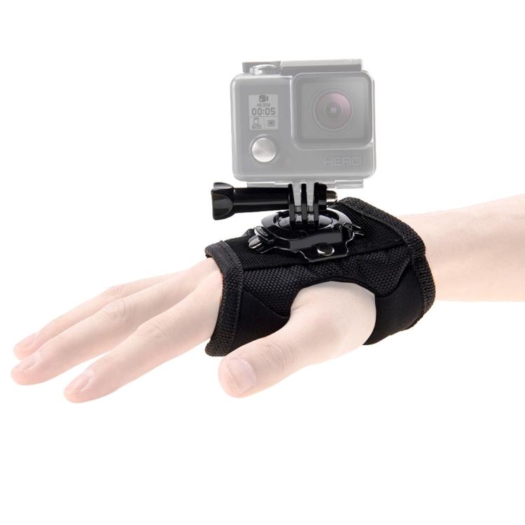 PULUZ 360 graden rotatie handschoen palmband mount band voor GoPro