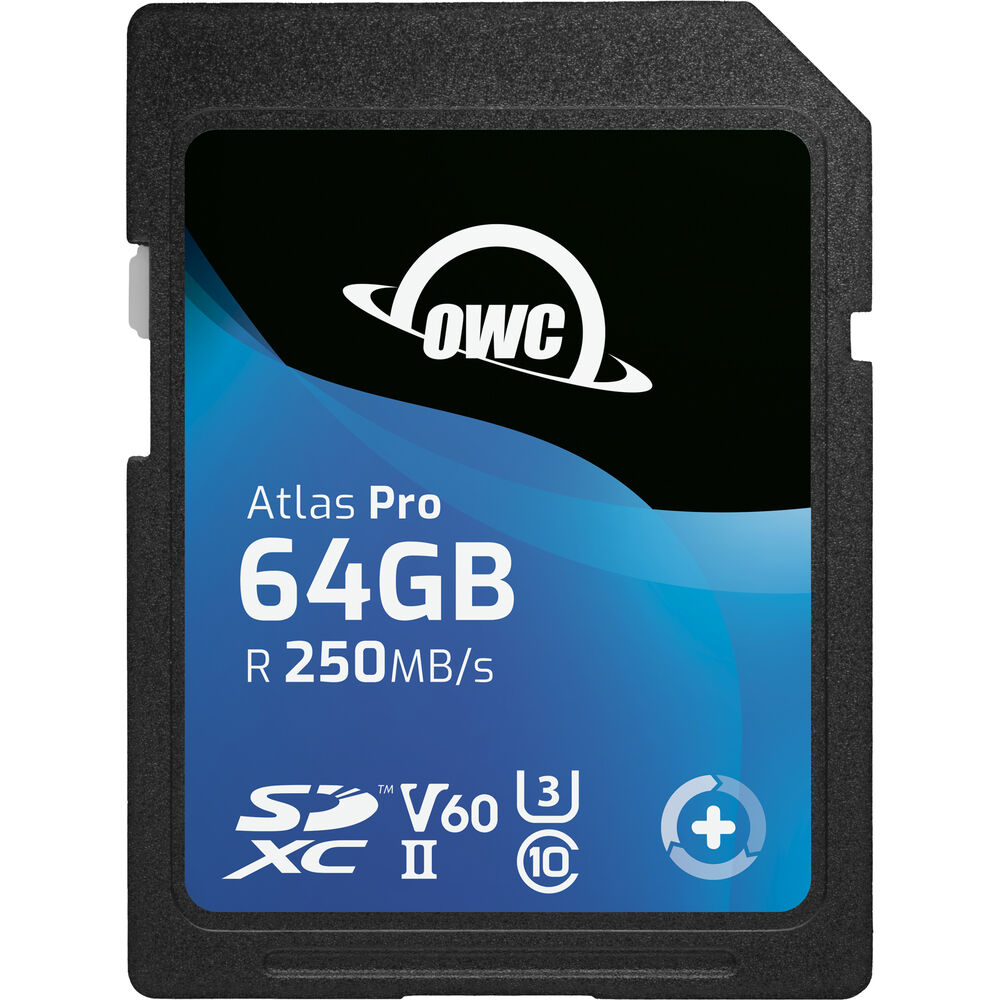 OWC Atlas Pro SDXC UHS-II V60 Media Card 64GB