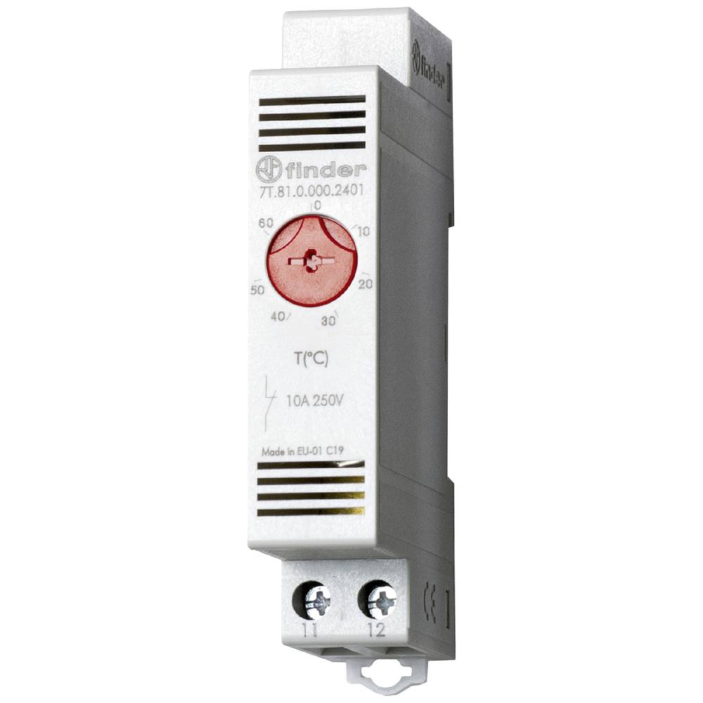 Finder Schaltschrank-Thermostat 7T.81.0.000.2402 250 V/AC 1 Öffner (B x H) 17.5mm x 88.8mm 1St.