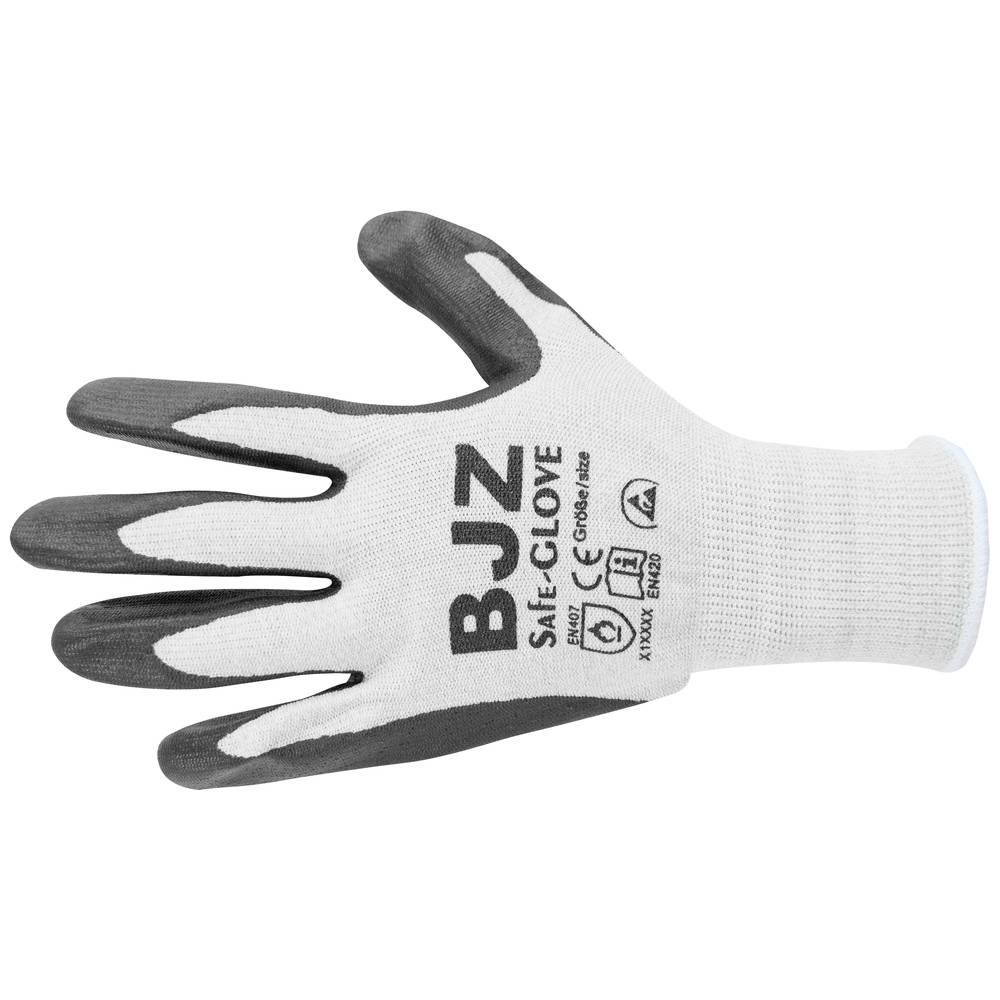 BJZ A-64483 ESD-Handschuh hitzebeständig Kleider-Größe: M Polyamid, Carbonisierte Fasern