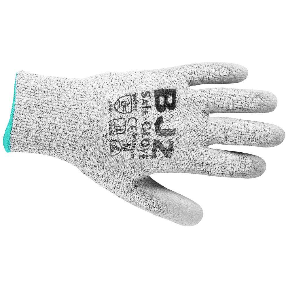 BJZ A-64486 ESD-Handschuh schnittfest Kleider-Größe: M Polyethylen, Nylon, Elasthan, Carbonisier