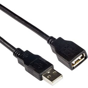 ACT SB0036 2.0 USB-A Male/USB-A Female | Zwart | 3 meter