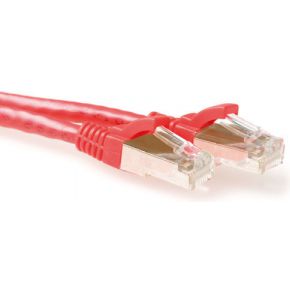 ACT FB7551 CAT6A S/FTP LSZH Patchkabel Snagless Rood - 1,5 meter