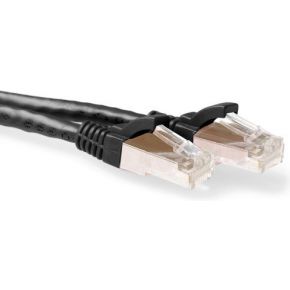 ACT FB7915 CAT6A S/FTP LSZH Patchkabel Snagless - Zwart - 15 meter