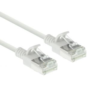 ACT DC6903 LSZH U/FTP CAT6A Datacenter Slimline Patchkabel Snagless | RJ45 Connectoren | Wit | 3 meter