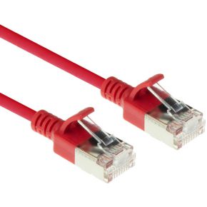 ACT DC7510 LSZH U/FTP CAT6A Datacenter Slimline Patchkabel Snagless | RJ45 Connectoren | Rood | 10 meter