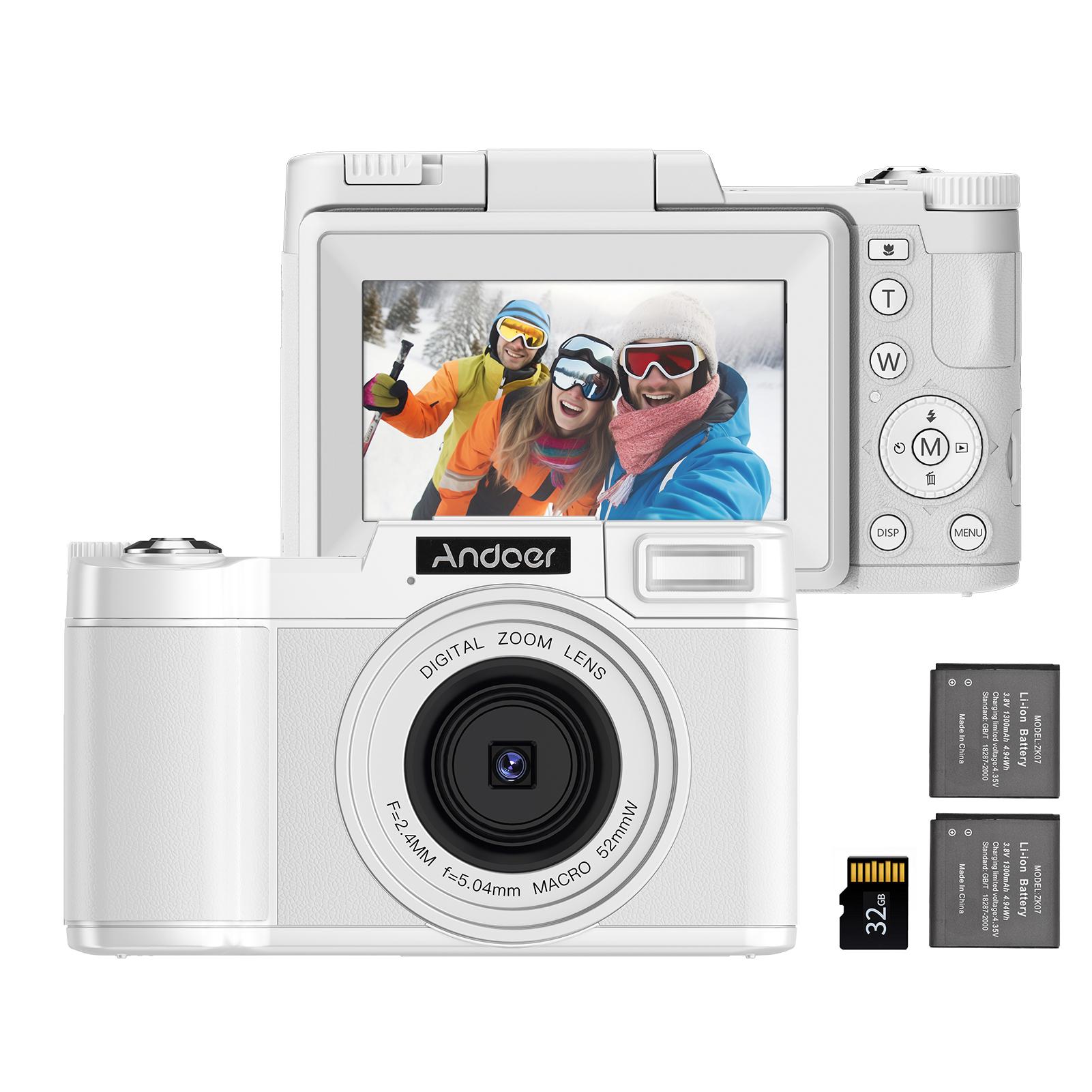 Andoer Portable Digital Camera with 3.0-inch TFT Rotatable Screen 48MP 4K Ultra HD 16X Zoom