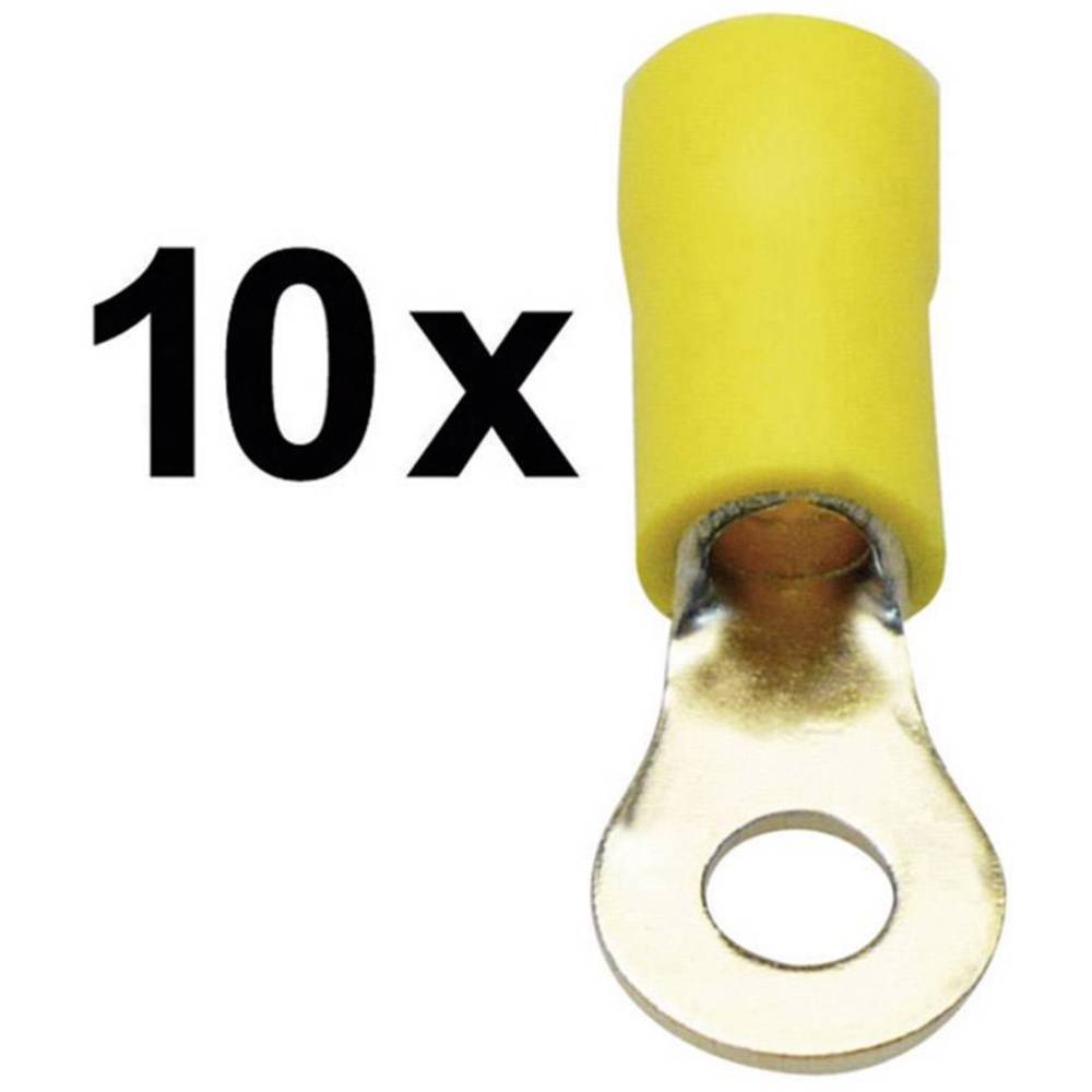 Sinuslive RKS-4,0 P10 Ringkabelschuh Querschnitt (max.)=4mm² Teilisoliert Gelb 10St.