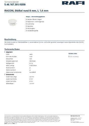 RAFI 5.46.167.301/0209 RACON Stoter Rond 1 stuk(s)