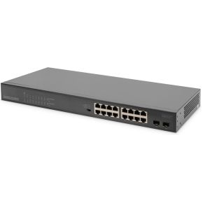 Digitus DN-95347-1 Netwerk switch 16 + 2 poorten 1 GBit/s PoE-functie