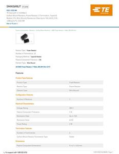 TE Connectivity 4-1676966-5 6.8 Ω SMD 0.05 % 2000 stuk(s) Tape on Full reel