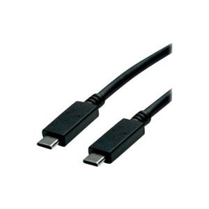 Roline green USB 3.2 Gen 2 kabel, met PD 20V5A, Emark, C-C, M/M, zwart, 0,5 m