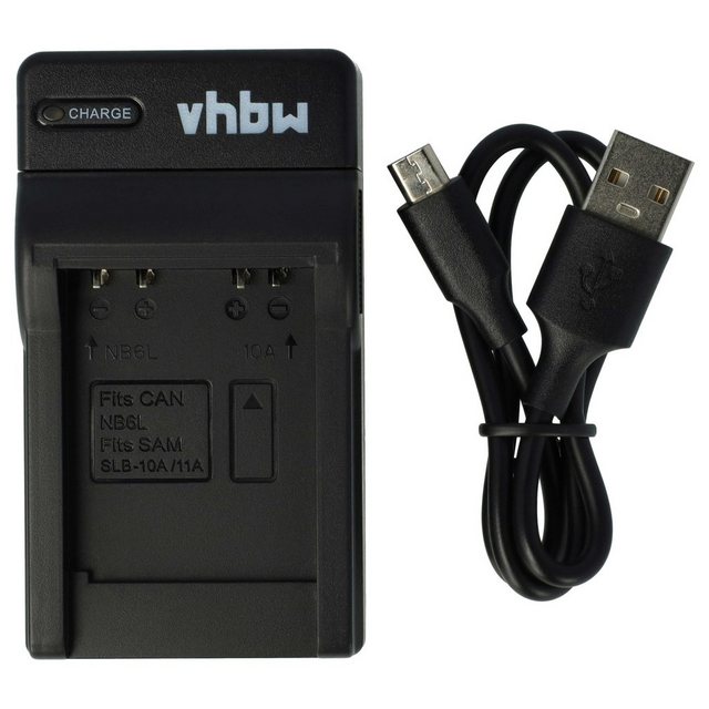 VHBW Camera acculader compatibel met Canon NB-6L en Samsung SLB-10A en SLB-11A accu's | 